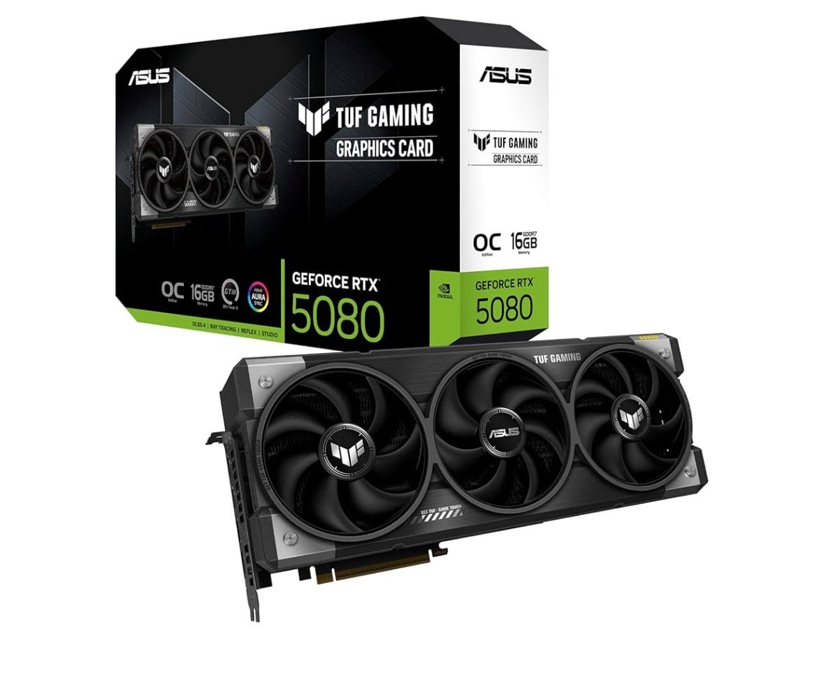 کارتی شاشەی ئەسوس تاف گەیمینگ جیفۆرس RTX™ 5080 ڤێرژنی ئۆسی 16GB GDDR7