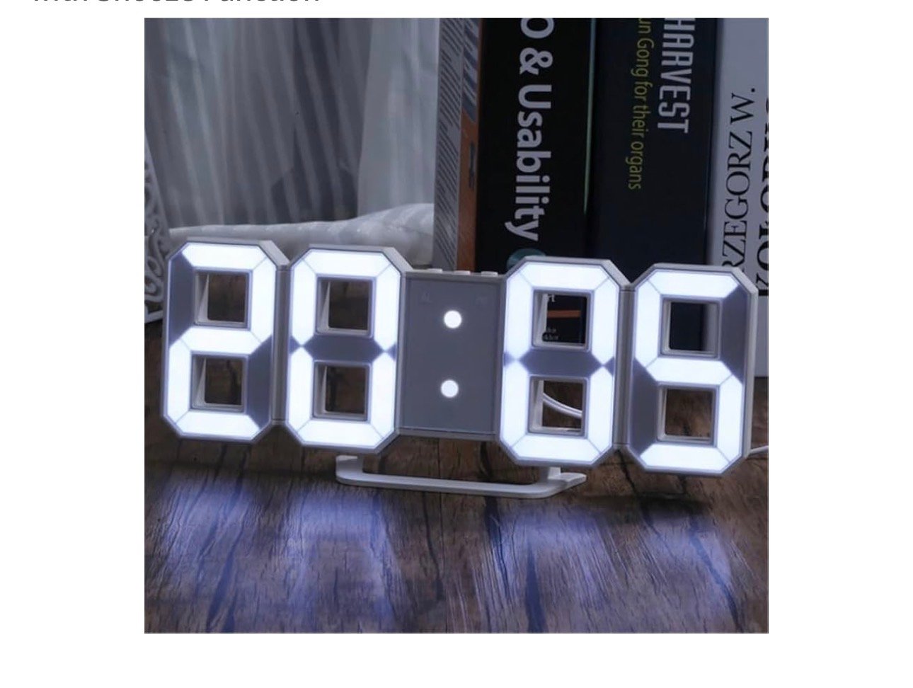 کاتژمێر و ئاگادارکەرەوەی دیجیتاڵی سێ ڕەهەندی (3D) بۆ سەر مێز و دیوار