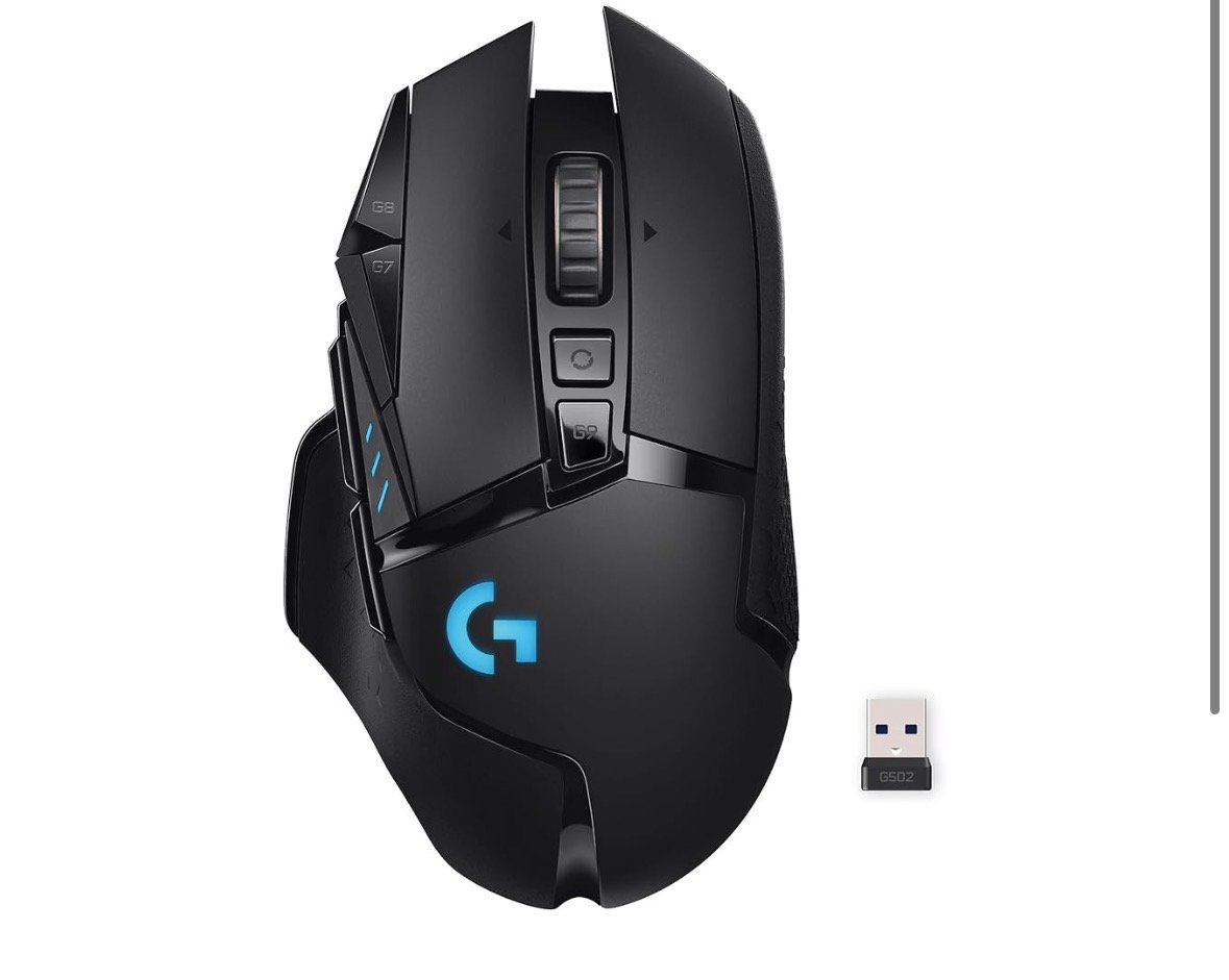 ماوسی کایەی بێوایەری لۆجیتێک G502 لایتسبید (ڕەش)